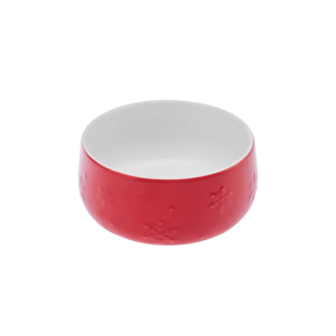 Karaca New Year Christmas Porcelain Dipping Dish, 15cm, Red