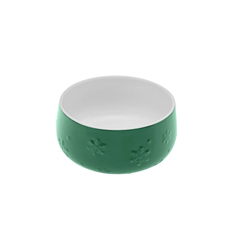 Karaca New Year Christmas Porcelain Dipping Dish, 15cm, Green