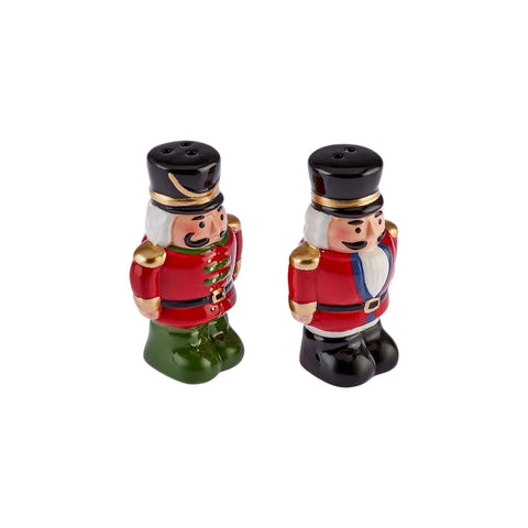 Karaca New Year Christmas Nutcracker Salt and Pepper Shaker, 10cm, Multi