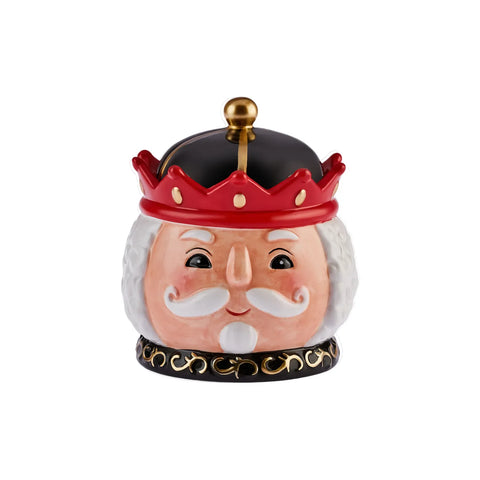 Karaca New Year Christmas Nutcracker Storage Jar, 12cm, Black Multi