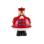 Karaca New Year Christmas Nutcracker Cake Stand, 22cm, Red Multi