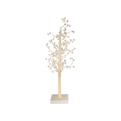 Karaca New Year Christmas Tree Led Light Trinket, 10.5cmx10.5cmx45cm, White