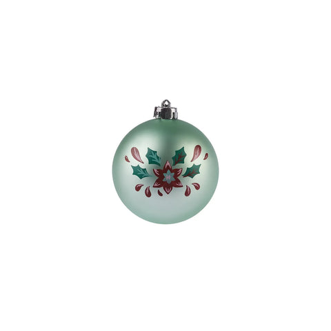 Karaca New Year Christmas Pretty Tree Bauble Set, 4 Piece, 8cm, Multi