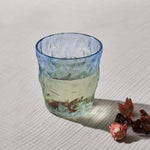 Karaca Glacier Glass Tumbler Glass, 287ml, Transparent Blue Green