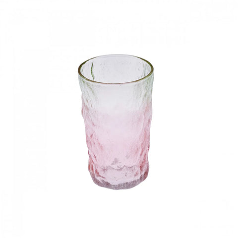 Karaca Glacier Glass Highball Glass, 383ml, Transparent Red Green