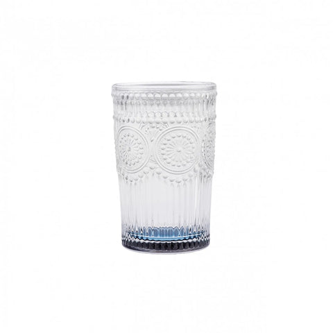 Karaca Sunflower Glass Highball Glass, 332ml, Transparent Blue