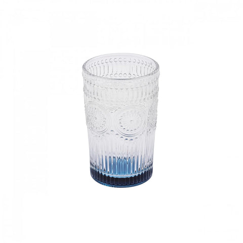 Karaca Sunflower Glass Highball Glass, 332ml, Transparent Blue