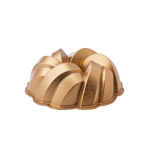 Karaca Cake Pro Aluminium Cast Decorative Bundt Cake Tin, 26cm, Gold