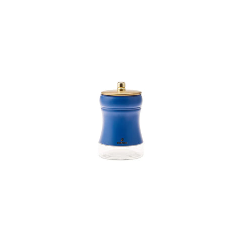 Karaca Blue Berry Glass Storage Jar, Small, Blue Gold