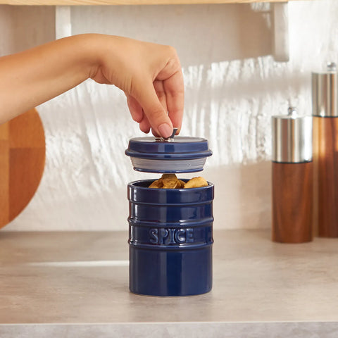 Karaca Andy Storage Jar, 400ml, Navy Blue