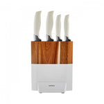 Karaca Celesse 4 Piece Knife Set with Stand, White