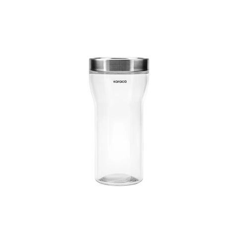 Karaca Danica Glass Storage Container, Large, Silver