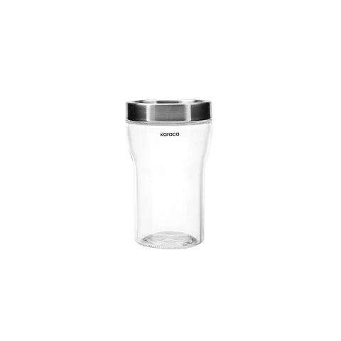 Karaca Danica Glass Storage Container, Medium, Silver