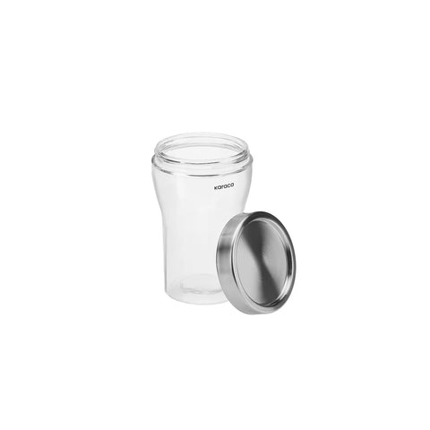 Karaca Danica Glass Storage Container, Medium, Silver