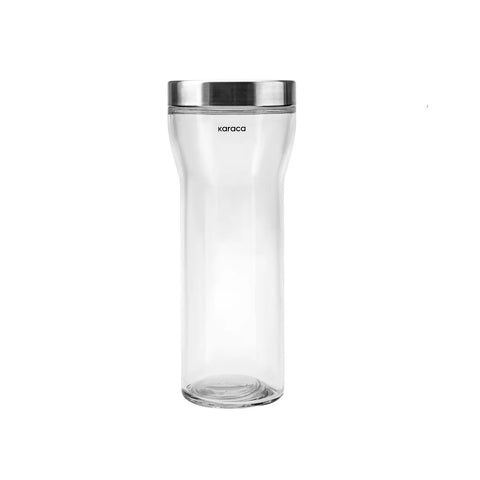 Karaca Danica Glass Storage Container, XLarge, Silver