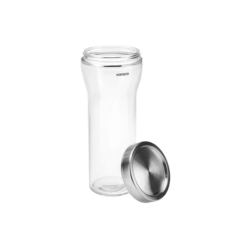 Karaca Danica Glass Storage Container, XLarge, Silver