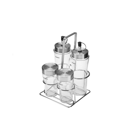 Karaca Danica 4 Piece Glass Salad Sauce Set, Grey