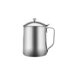 Karaca Barista Stainless Steel Milk Jug with Lid, 0.7L, Silver