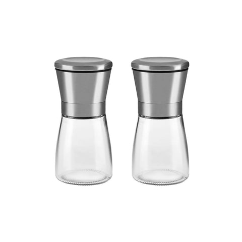 Karaca Chester 2 Piece Glass Spice Grinder Set, 100ml, Grey