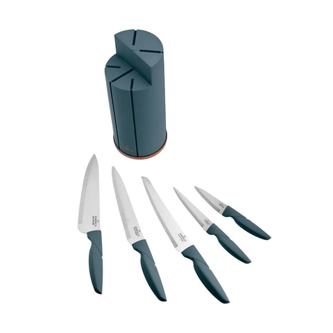 Karaca Proofcut 5 Piece Knife Block Set, Green