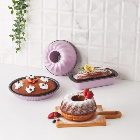 Karaca Multichef Valente Bakeware Set, 3 Piece, Pink