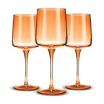 Karaca 3 Piece Glass Wine Glass Set, 320ml, Salmon