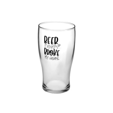 Karaca Fritz 2 Piece Glass Beer Glass Set, 454ml, Transparent Black