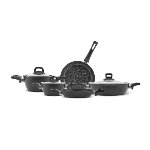 Karaca Biogranite Power 8-Piece Non-Stick Cookware Set, Black