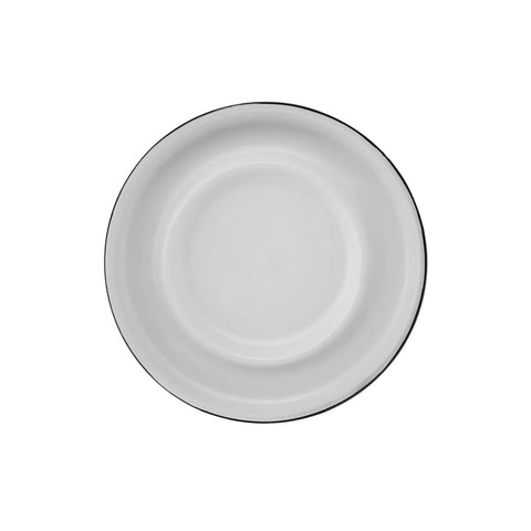 Karaca Ceramic Saucer, 10cm, White Black