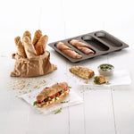 Lèkuè Non-Stick Baguettes Mould, Small, Brown