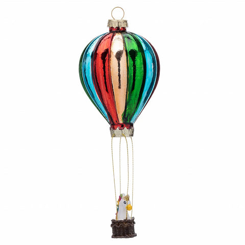 Karaca New Year Christmas Baloon Glass Tree Decoration, 6.9cmx6.9cmx18cm, Multi