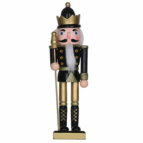 Karaca New Year Christmas Nutcracker with Gold Hat Figure, 25cm, Multi