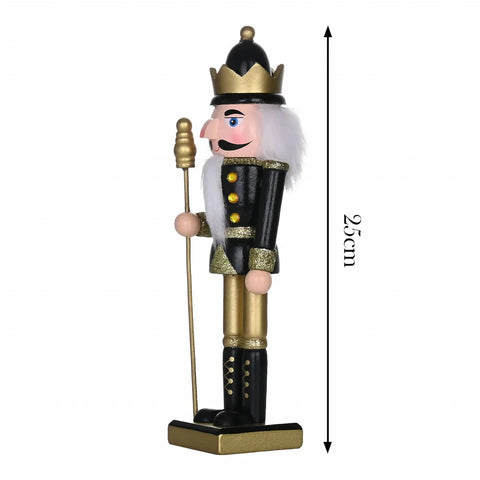 Karaca New Year Christmas Nutcracker with Gold Hat Figure, 25cm, Multi