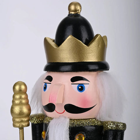 Karaca New Year Christmas Nutcracker with Gold Hat Figure, 25cm, Multi