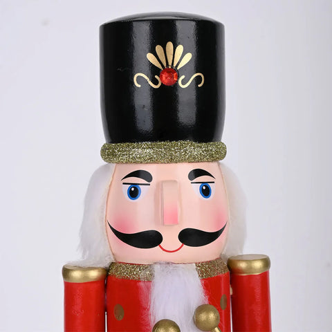 Karaca New Year Christmas Nutcracker with Drums Figure, 38cm, Red Multi