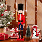 Karaca New Year Christmas Nutcracker with Sword Figure, 60cm, Red Multi