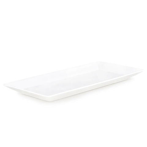 Karaca Carmen Trend Rectangle Porcelain Serving Platter, 39cmx19.5cm, White