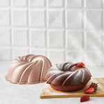 Karaca Aluminium Cast Decorative Bundt Cake Tin, 24cm, Pink