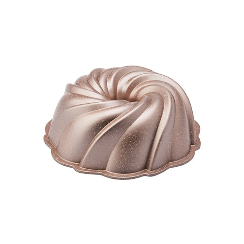 Karaca Aluminium Cast Decorative Bundt Cake Tin, 24cm, Pink