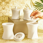 Karaca Saturn Porcelain Spice Jar Set, 4 Piece, White