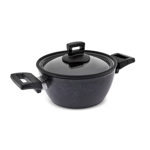 Karaca BioDiamond Powerful Plus Stockpot with Lid, 20cm, Black