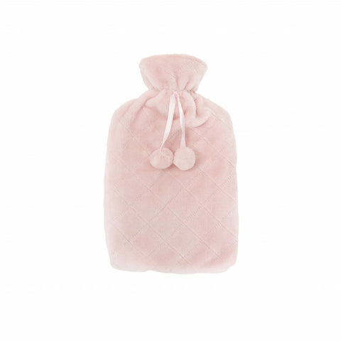 Karaca Home Plush Hot Water Bottle and Cover, 2L, Pink