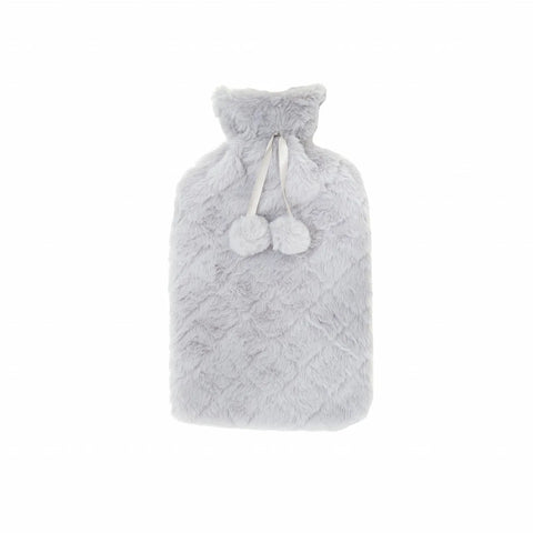 Karaca Home Plush Hot Water Bottle and Cover, 2L, Grey