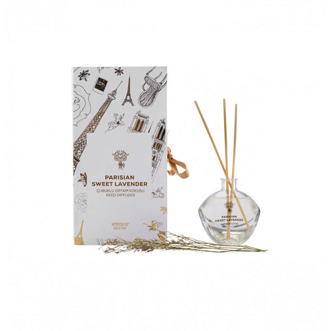 Karaca Home Parisian Sweet Lavender Reed Diffuser, 200ml, Transparent