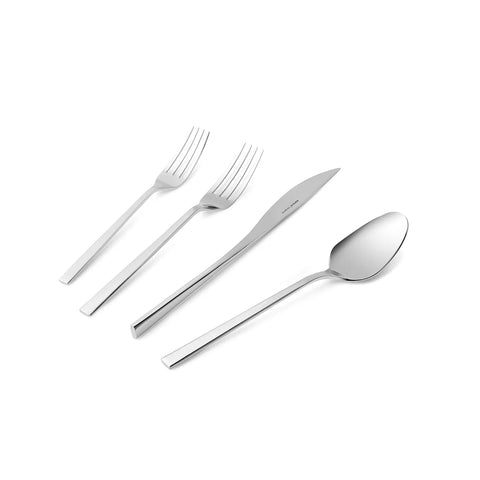 Karaca New Everest 16-Piece Stainless Steel Cutlery Set for 4 People, Silver