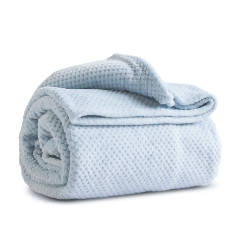 Karaca Pearl Baby Fleece Wellsoft Blanket, Double, Blue