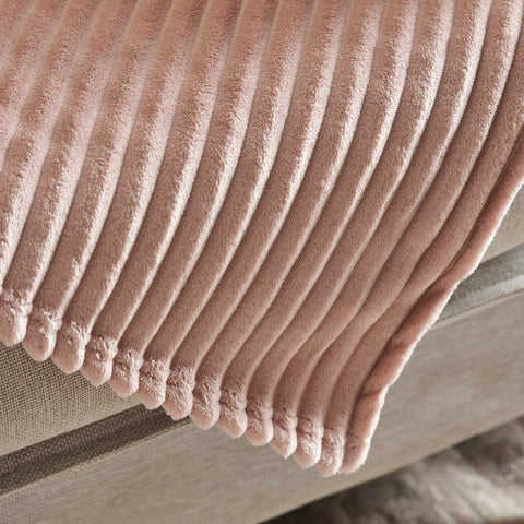 Karaca Ruby Stripe Wellsoft Blanket, Single, Pink