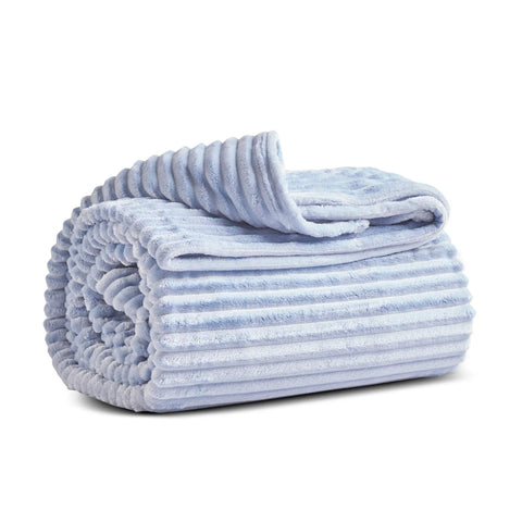 Karaca Ruby Stripe Wellsoft Blanket, Single, Blue