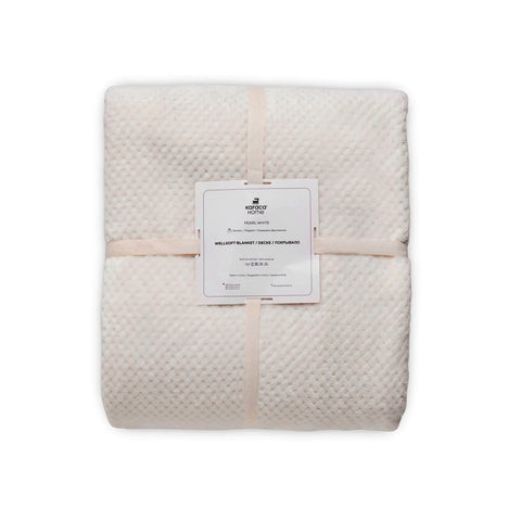 Karaca Pearl Baby Fleece Wellsoft Blanket, Double, White