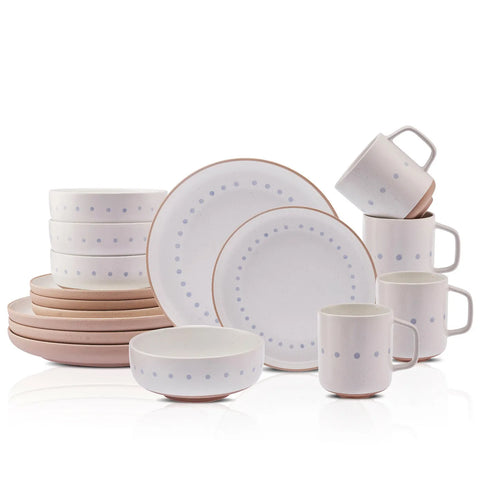 Karaca Haag 16-Piece Stoneware Dinner Set for 4 People, Multi